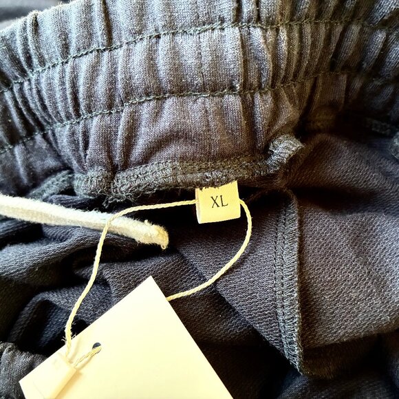 ATHMILE Black Sweatpant Elastic Waist & Cuffs Pockets Drawstring XL New. - Picture 11 of 14